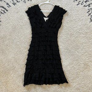 Max Studio Black Cocktail Layered Dress